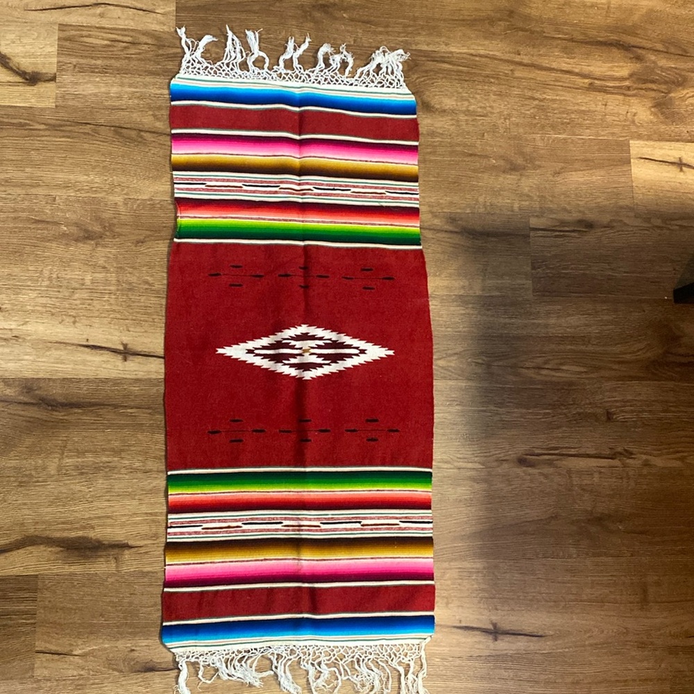 Genuine American Indian wool rug.